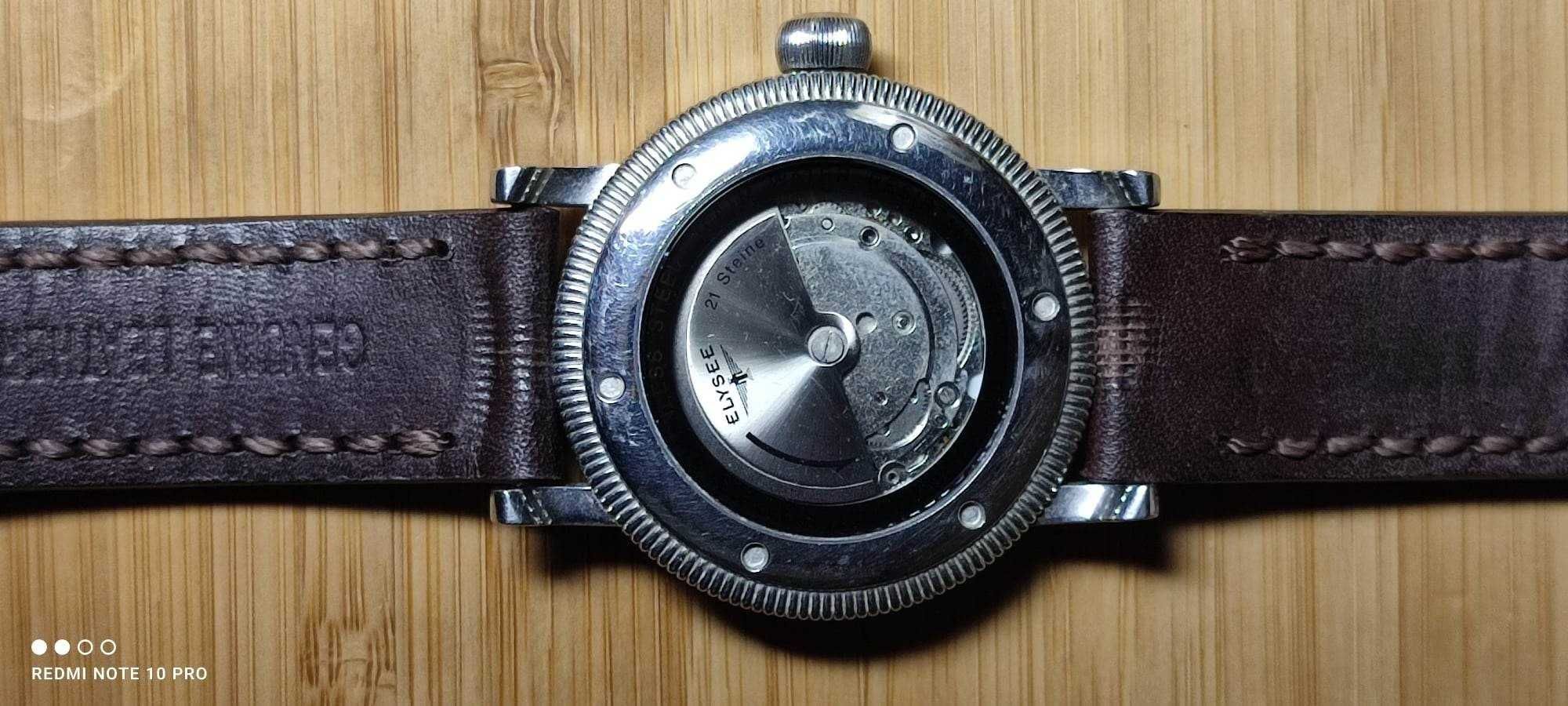 ELYSSE Ceas Automatic~ELYSSE~ Vintage ~Pilot Aviator Germany 21 Rubine