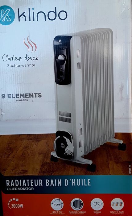 Calorifer electric cu ulei 9elementi 2000 W Temostat NOU -  195 Lei