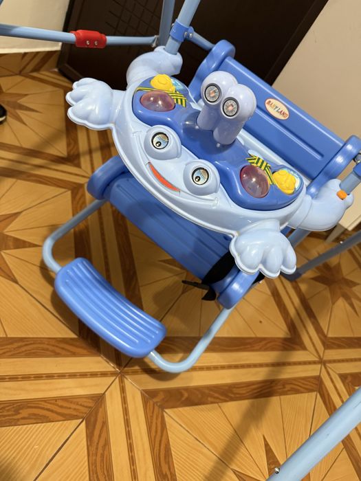 Leagan copii albastru pliabil