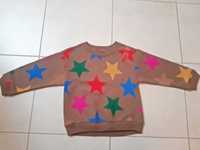 Bluza maro cu stele colorate - baby GAP - 4 ani - NOU [Transp gratuit]