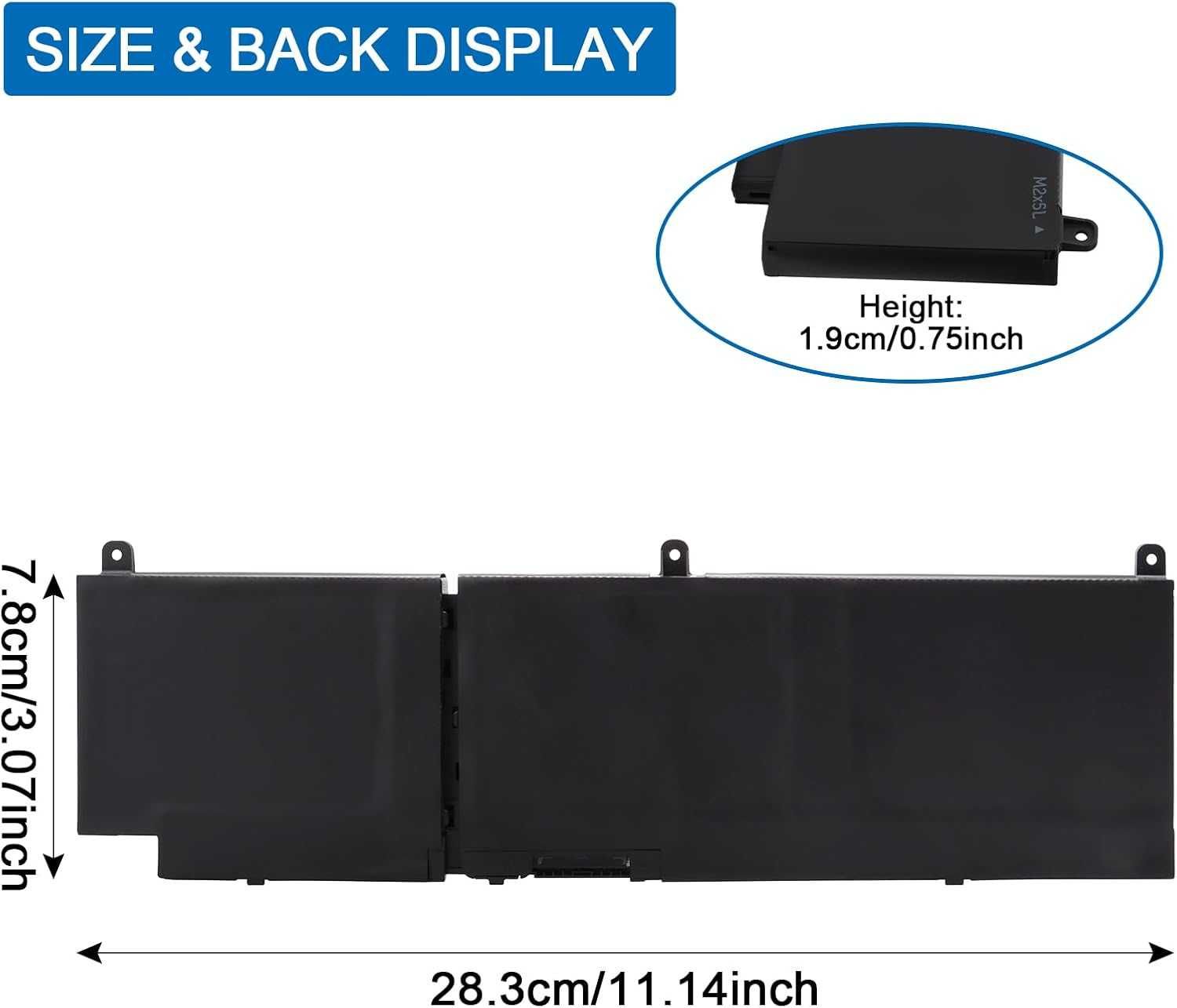 Батерия за лаптоп PKWVM, съвместима Dell Precision 7550/7750/7560/7760