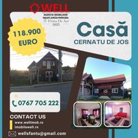 De vânzare casă de locuit în Cernatu de Jos!