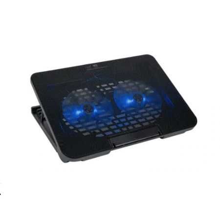 Cooler laptop reglabil, 2ventilatoare, lumina LED