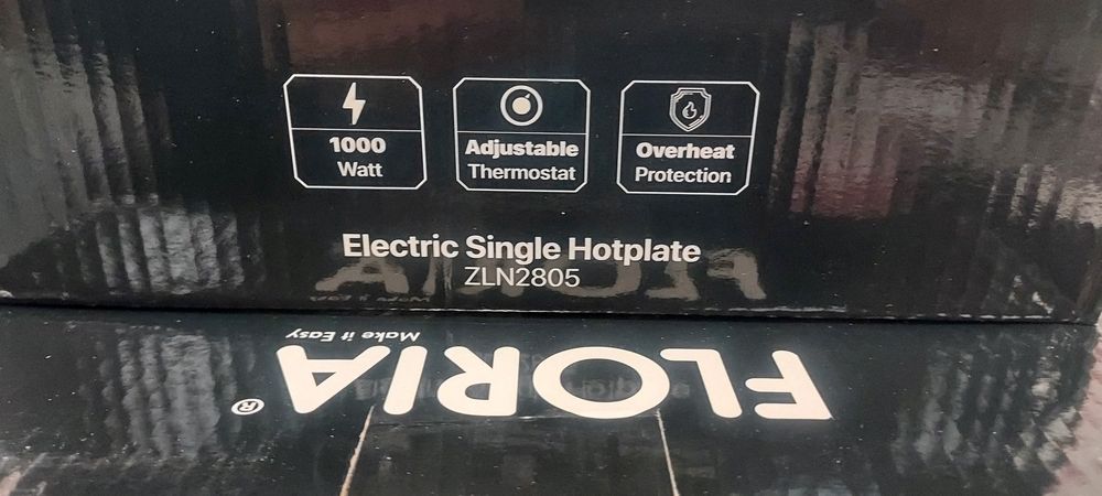 Plita electrica Floria Alb ZLN-2805, 22 x 21 x 5 cm,1 ochi, Putere1000