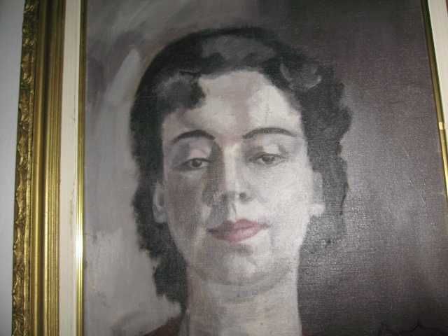 tablou ulei,portret femeie,semnat Baba
