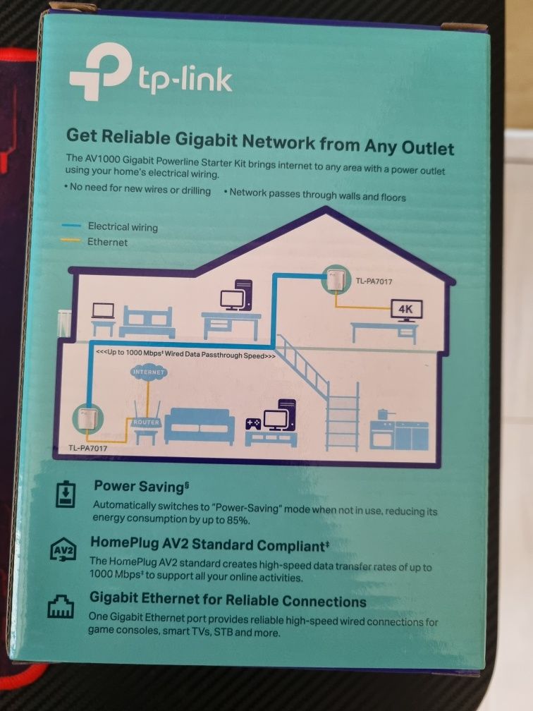 Gigabit powerline Av1000 gigabit