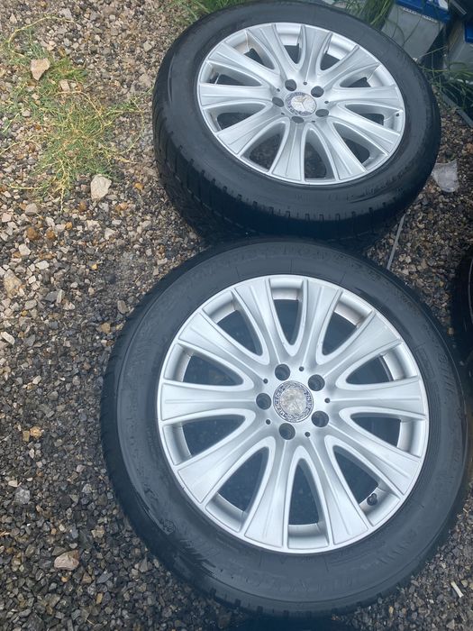 Оригинални джанти с отлични зимни Dunlop 245/50/18 Mercedes S ,Е,CLS,V