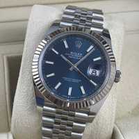Rolex Datejust Silver-Blue 41 mm New Automatic & Luxury Edition