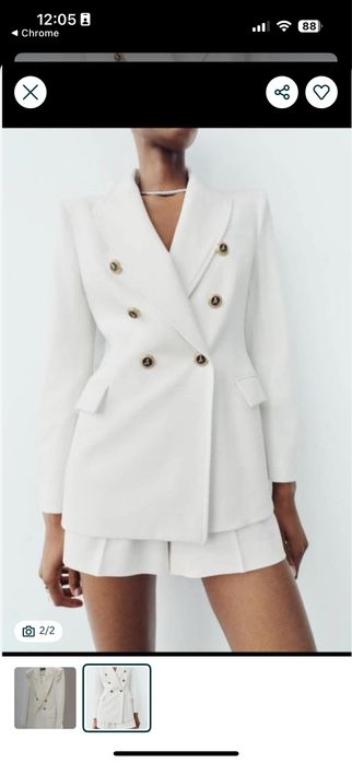 Бяло сако на Зара