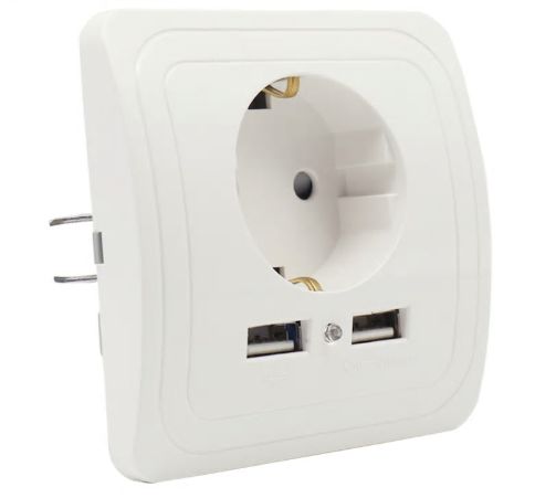 Контакт с 2 USB Ports 2A