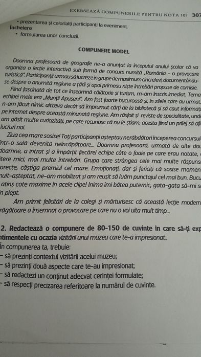 Fisiere teoretice limba romana Evaluare Națională clasa a 8 a