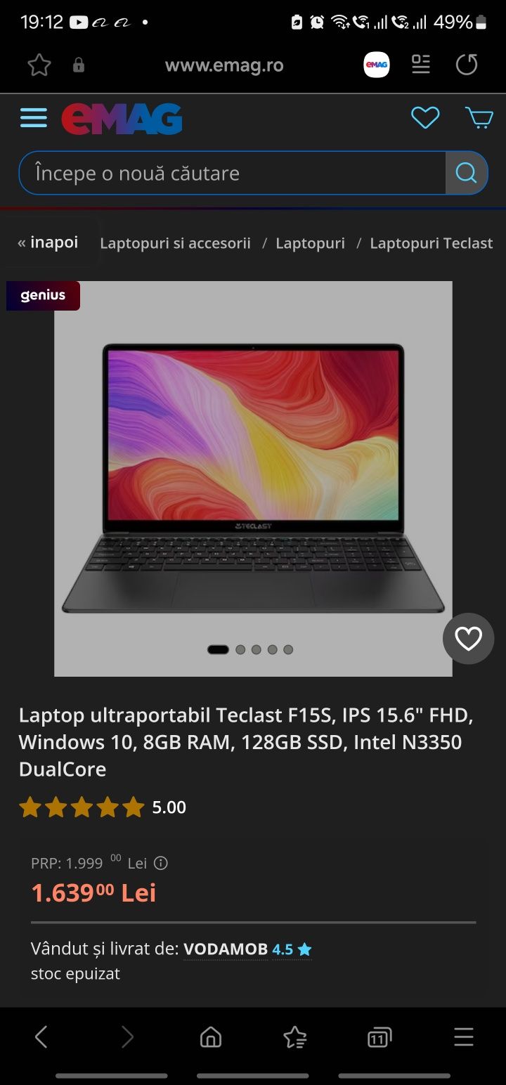 Laptop Teclast F15S  15,6"