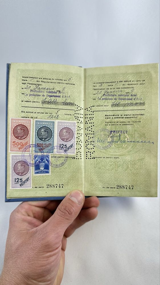 Pasaport vechi interbelic document regalist de colectie