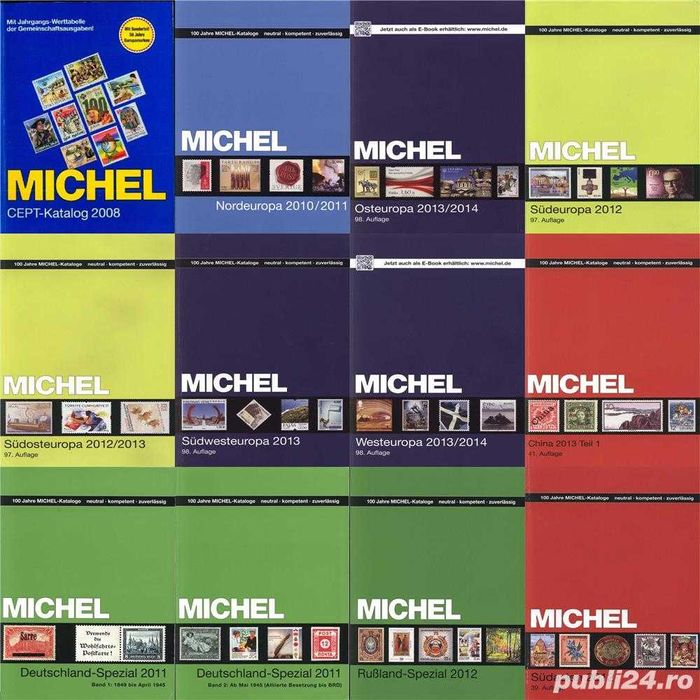 Cataloage timbre Scott, Michel, Romanesti