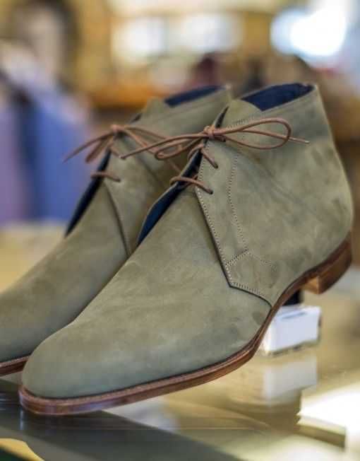 Ghete chukka 42 42.5 43 de lux GREVE NOI lucrate manual piele naturala