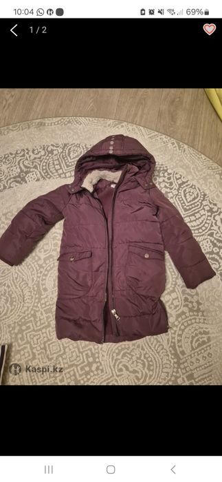 Две зимние куртки на девочку 122 р дёшево