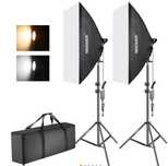 Lampi LED Bicolore + 2 Softboxuri + 2 Stative