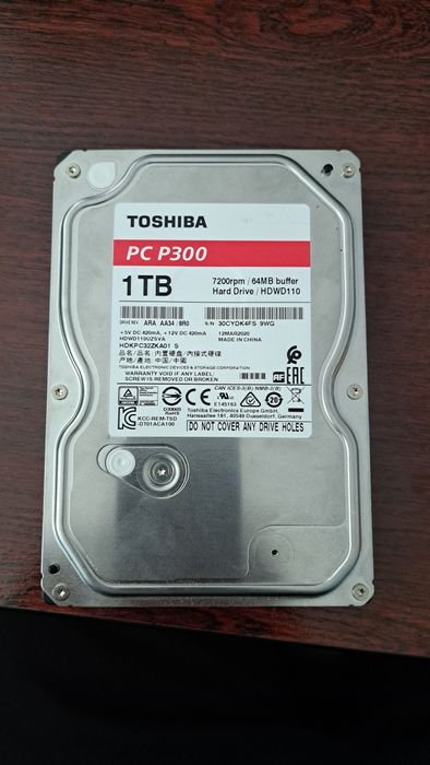 Жесткий диск Toshiba P300 на 1 ТБ