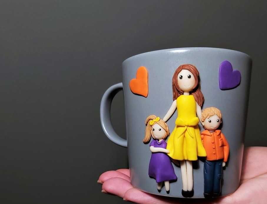 Cadou pentru sotie Mama fiul si fiica handmade
