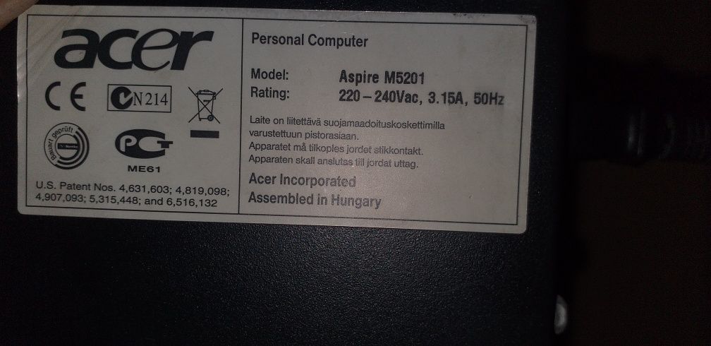 Acer Aspire stol kompyuteri