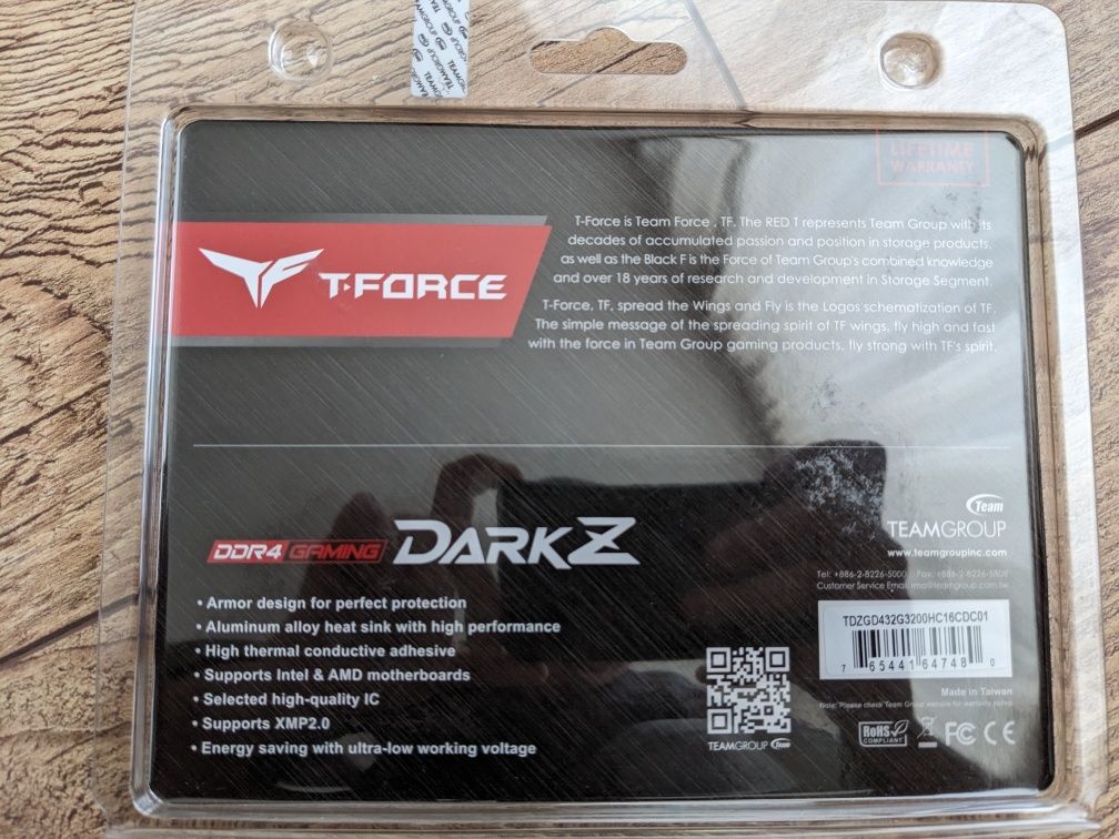 RAM Оперативна памет T-Force Rarkz Gaming 32GB 2x16 3200Mhz CL16 DDR4