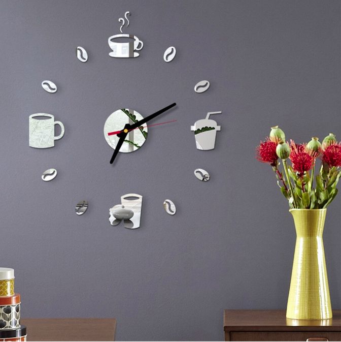 Стенни часовници Стенен часовник гоялм декоративен кафе модерен стилен
