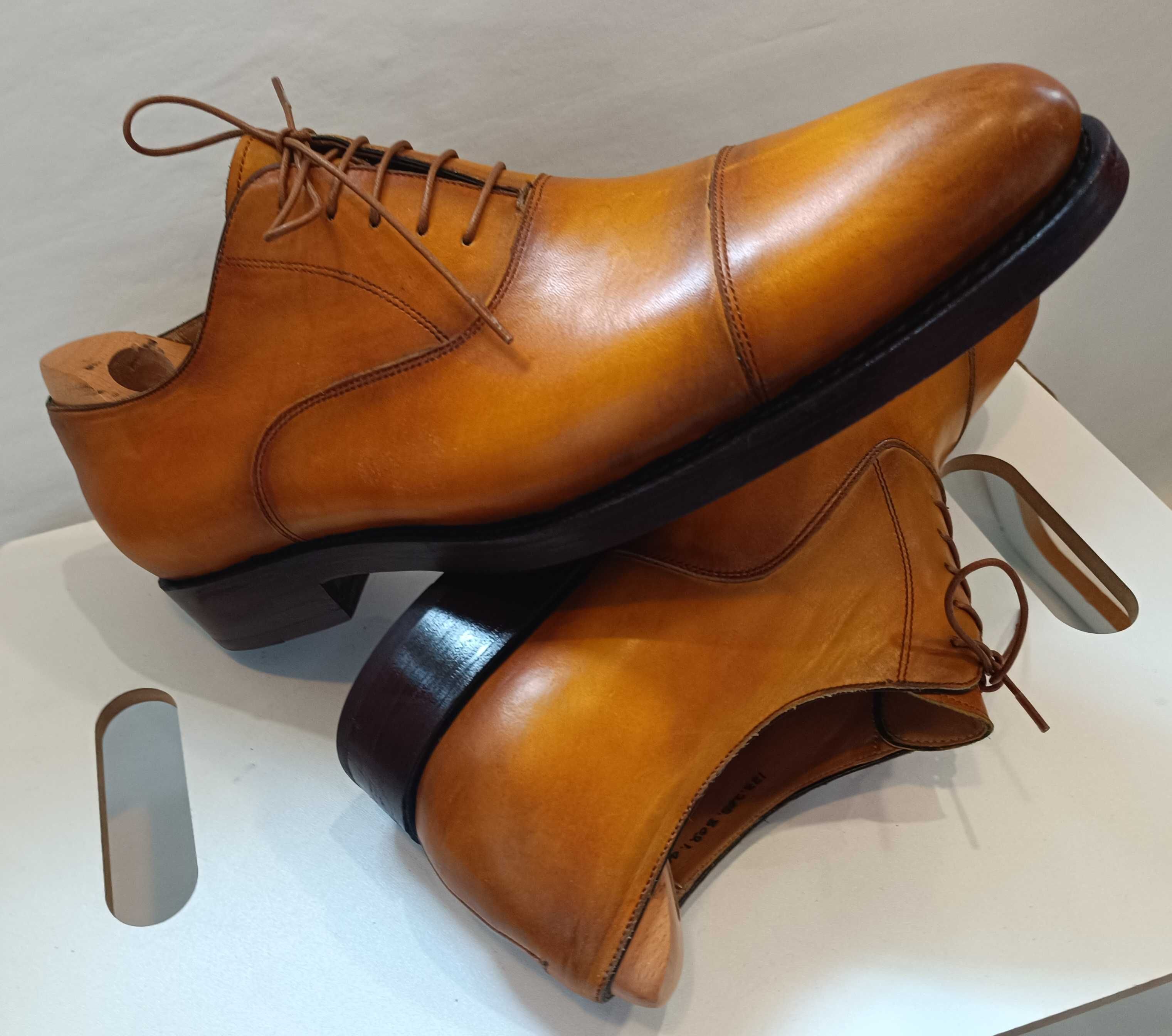 Pantofi oxford de lux 44 44.5 lucrati manual Hammerstein piele natural