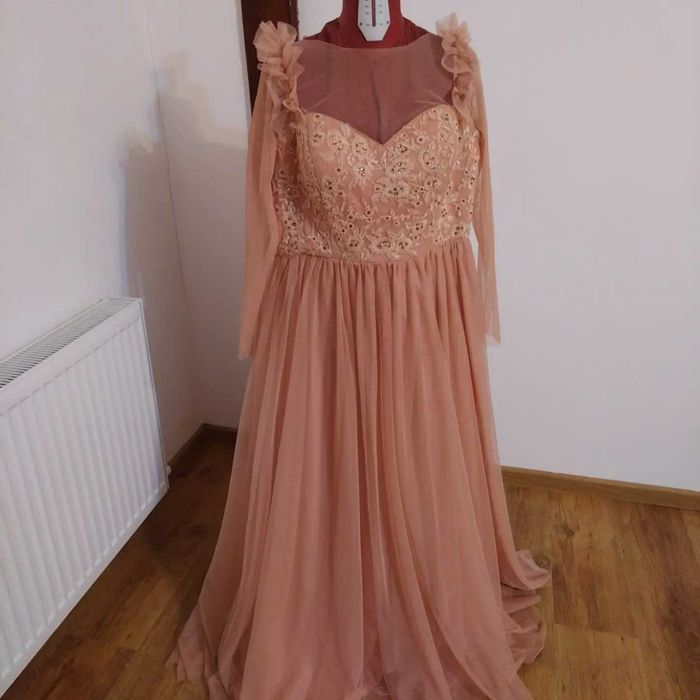 Rochie de seara roz pal