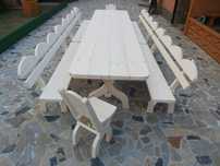 Masa + 4 Banci + 2 Scaune - Mobilier rustic . Masa cu scaune si banci
