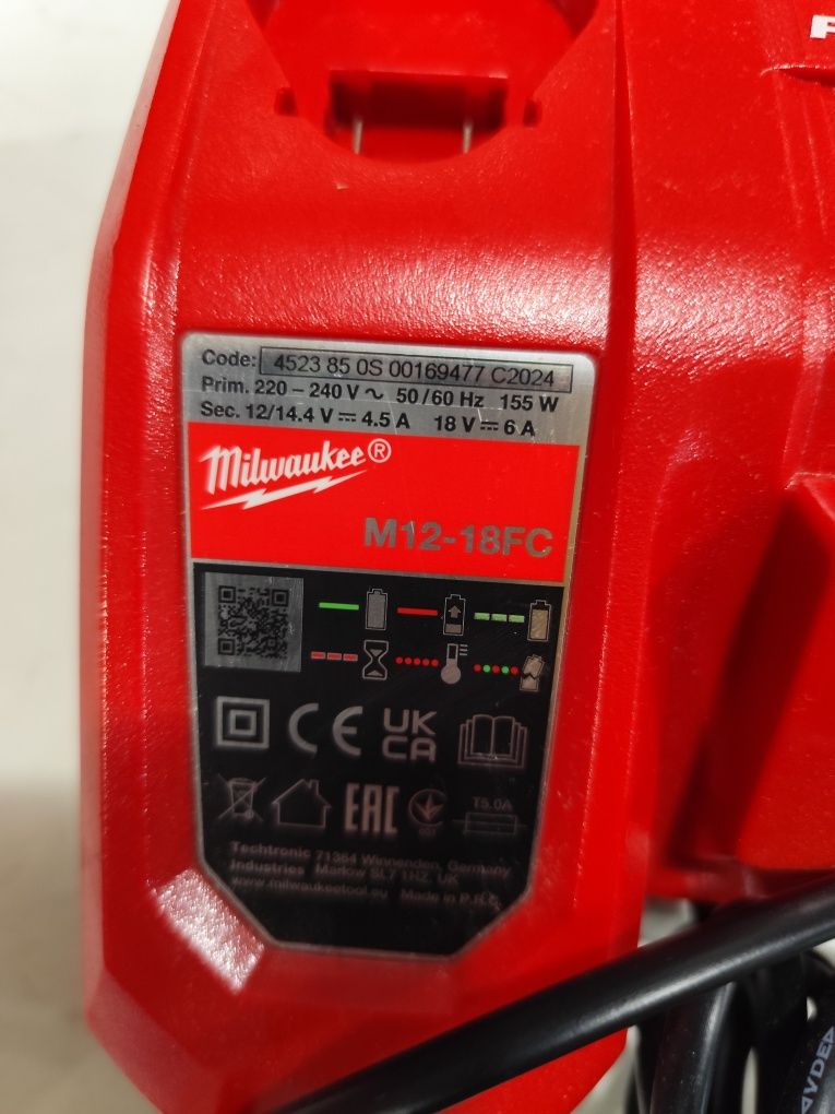 Безчетков акумулаторен ъглошлайф Милуоки Milwaukee M18 FSAG125XB + 5Ah