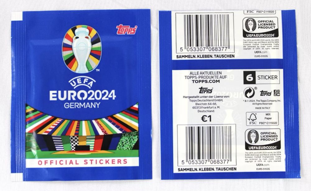 Topps Euro 2024 Germania Album Hardcover Nou Gol Cutie 100 plicuri