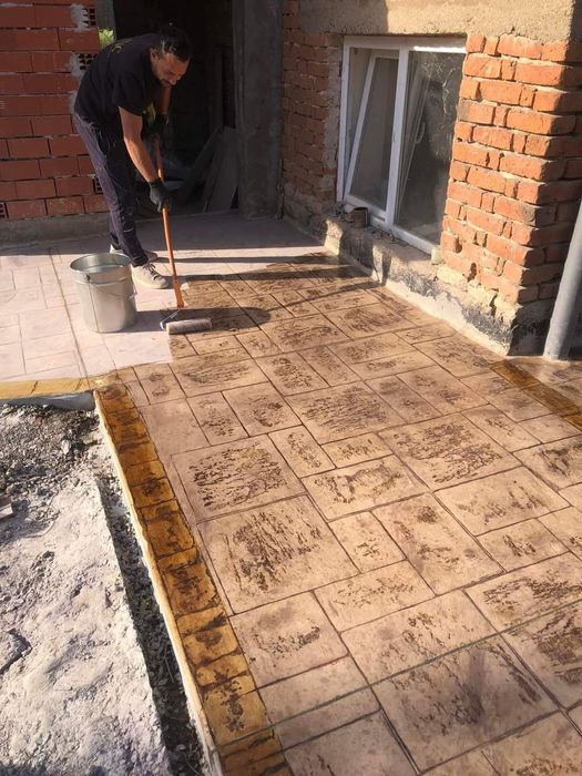 Щтампован бетон и шлаифан бетон