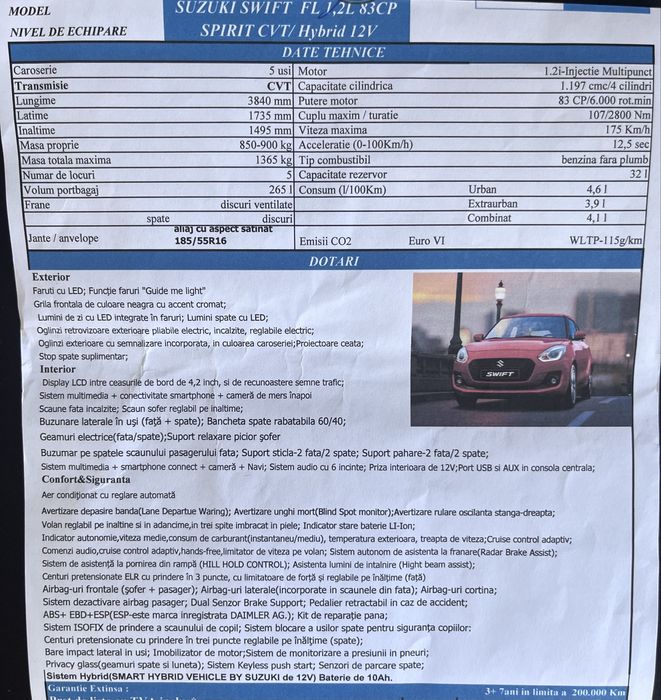 Vand Suzuki Swift AUTOMATA