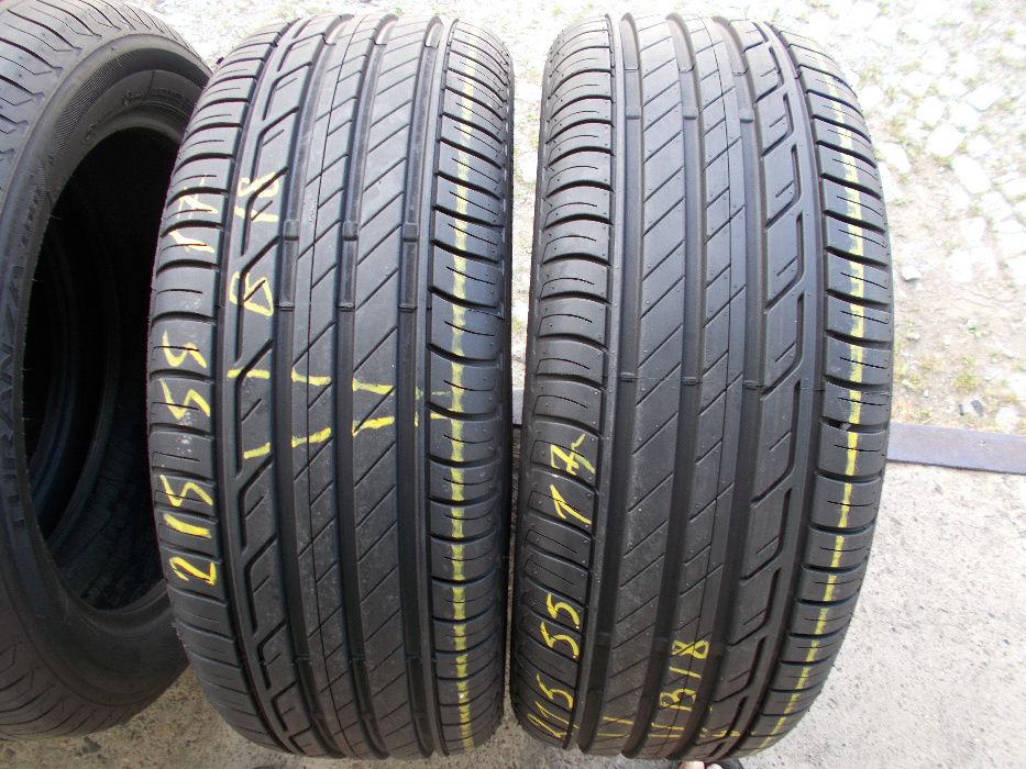 2 anvelope vara 215 55 17 bridgestone dot 2017 ca si noi 8,2 mm