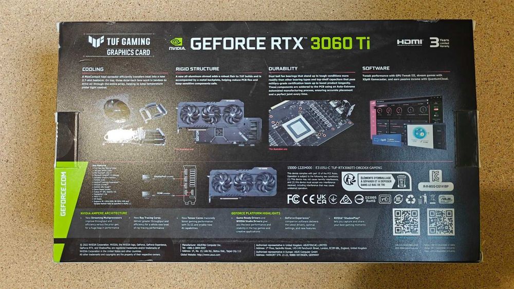 Видеокарта Nvidia RTX 3060Ti asus tuf gaming