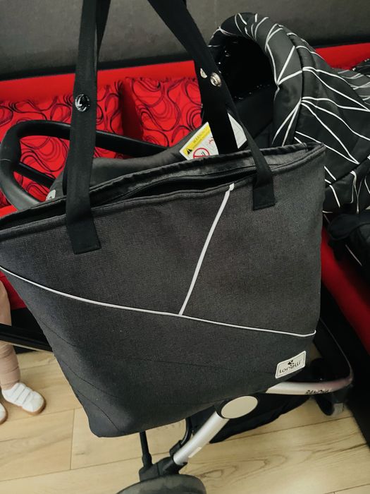 Комбинирана количка Lorelli - Ramona 3в1, Silver Stripe