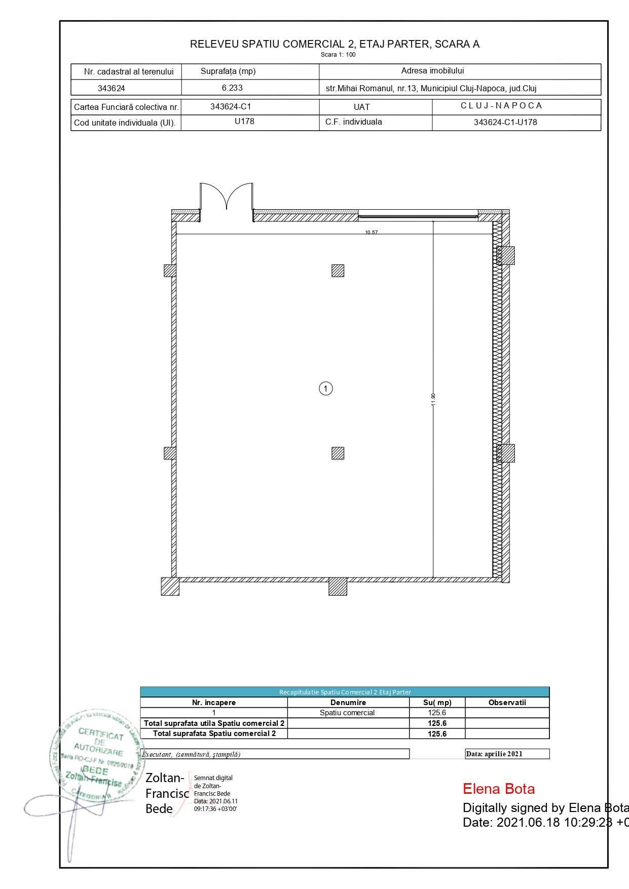 Spatiu comercial - S 125 mp + terasa 100 mp - Cartier Buna Ziua