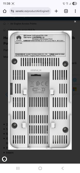 AirEngine 5762-13W Access Point router huawey nou sigilat