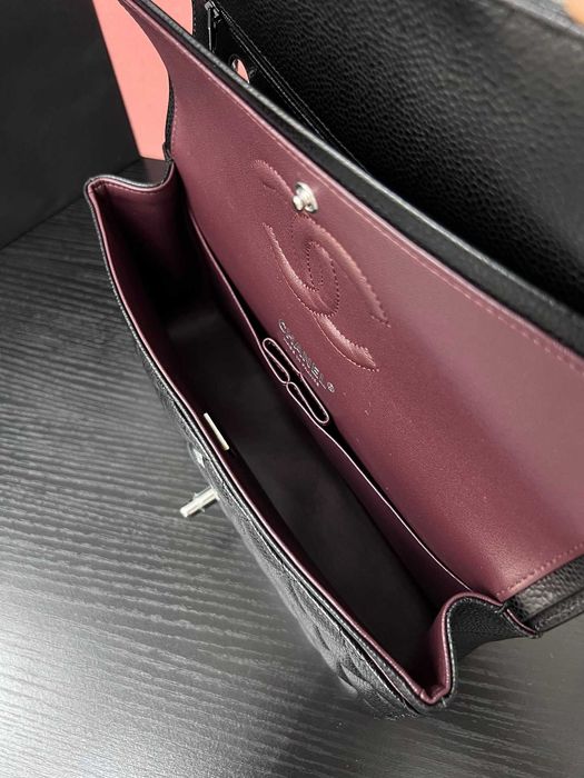 Geanta Chanel Classic 25cm, piele caviar, Premium