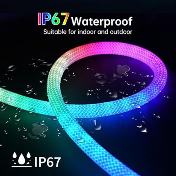 Комплект USB RGB LED Неонова Лента 5м, Bluetooth с дистанцион