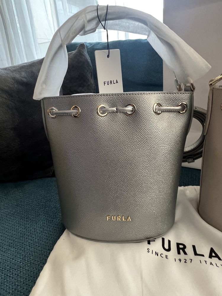 Furla Clio Silver and Perla.100%oригинал.Със сериен номер,етикети.