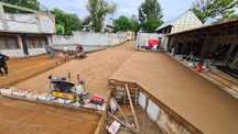 Pardoseli beton cu Elicopter și Cuarț gri sau colorat, Elicopterizare