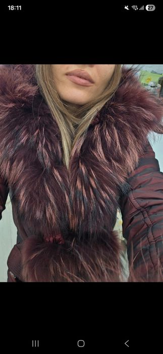 Geaca blana naturala stufoasa