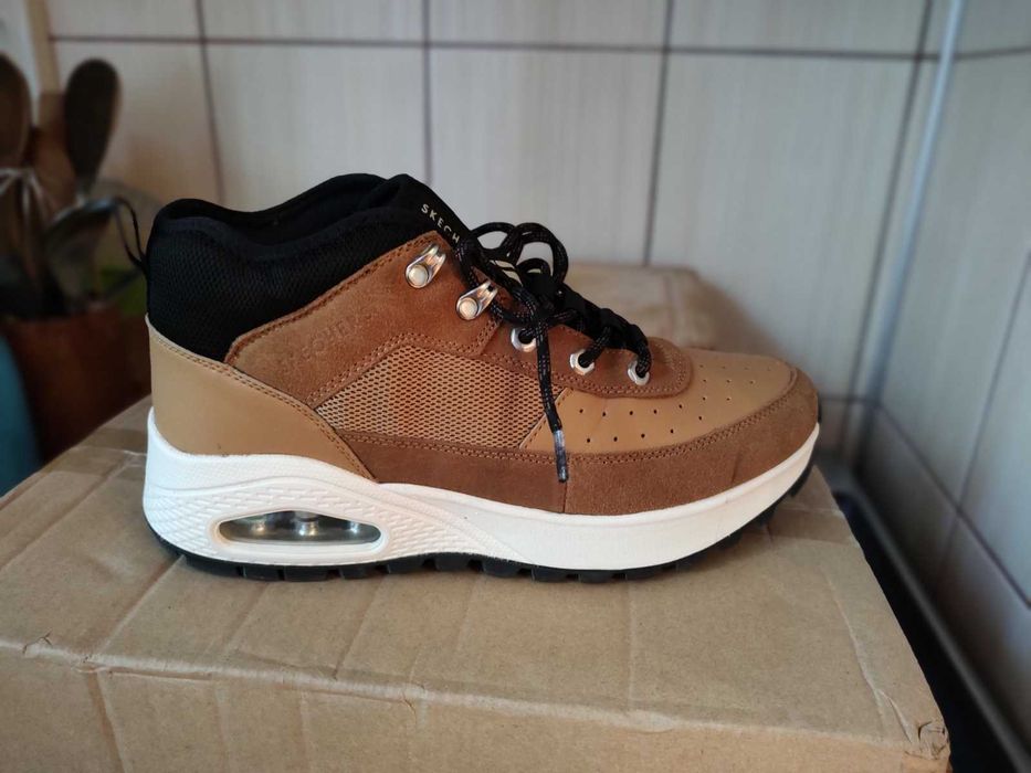 Мъжки обувки кецове Skechers Stacre Mid кафеви 42,5 номер