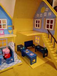 Lot Jucarie Peppa pig Casa play house cu figurine george