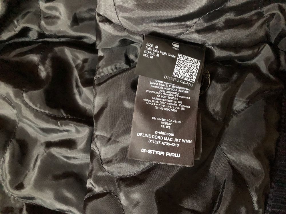 G-Star RAW Deline Cord Mac Jacket ОРИГИНАЛНО дамско пслто - M