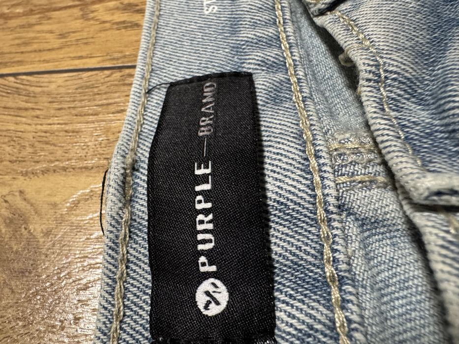 НОВО! Purple Brand Jeans Tuft Stars Light Indigo дънки