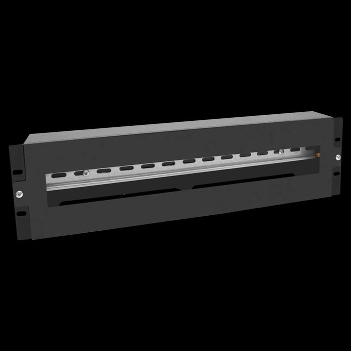 Панель 19" с DIN-рейкой 3U Pixietech, черный