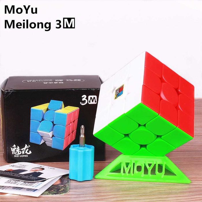 Cub Rubik 3x3 Magnetic NOU | MoYu Meilong 3M Stickerless!