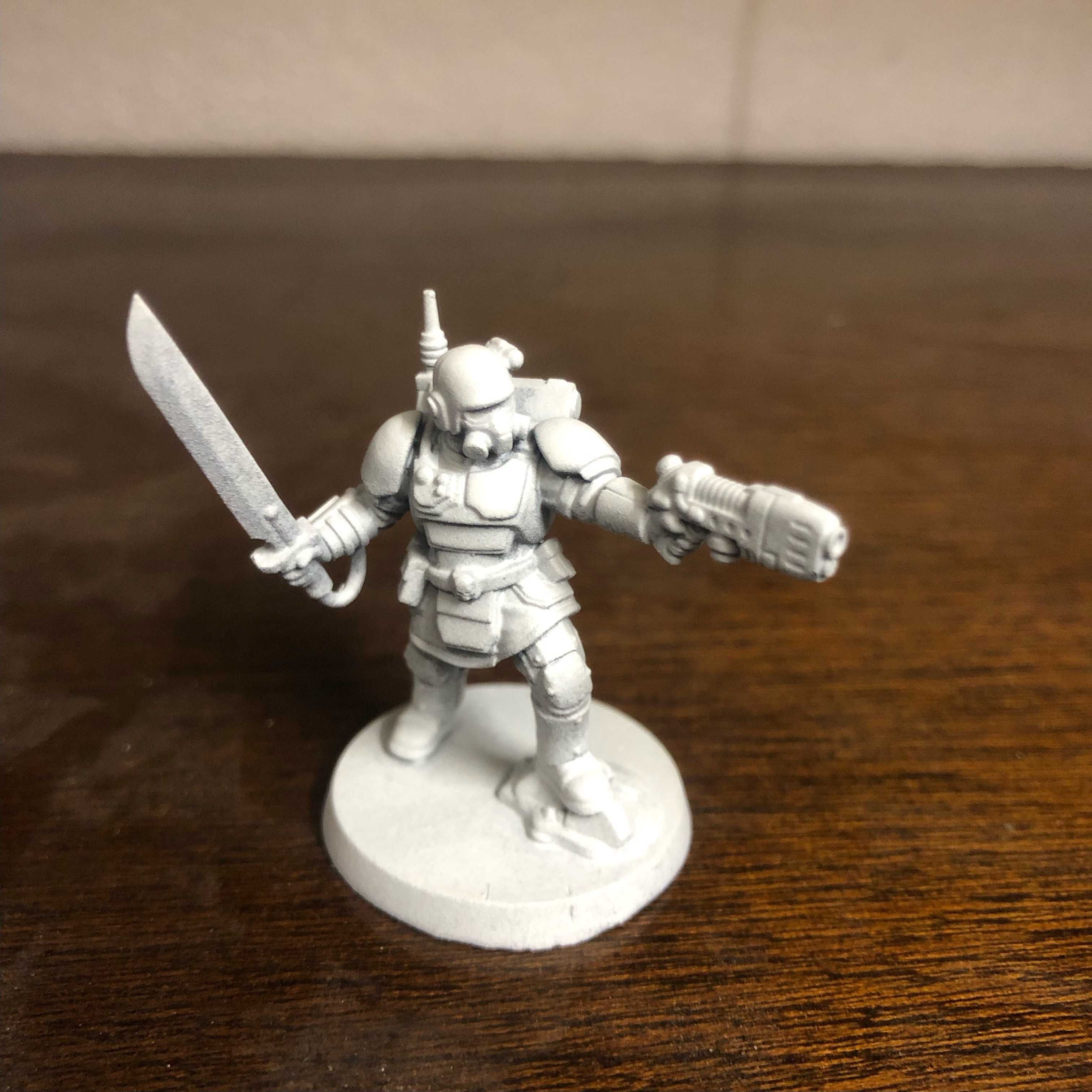 20броя Warhammer 40k 3D принтирани Kasrkin модели с бяла основа за боя